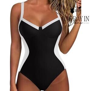 Suuksess Lace Up Back One Piece Swimsuit Size S